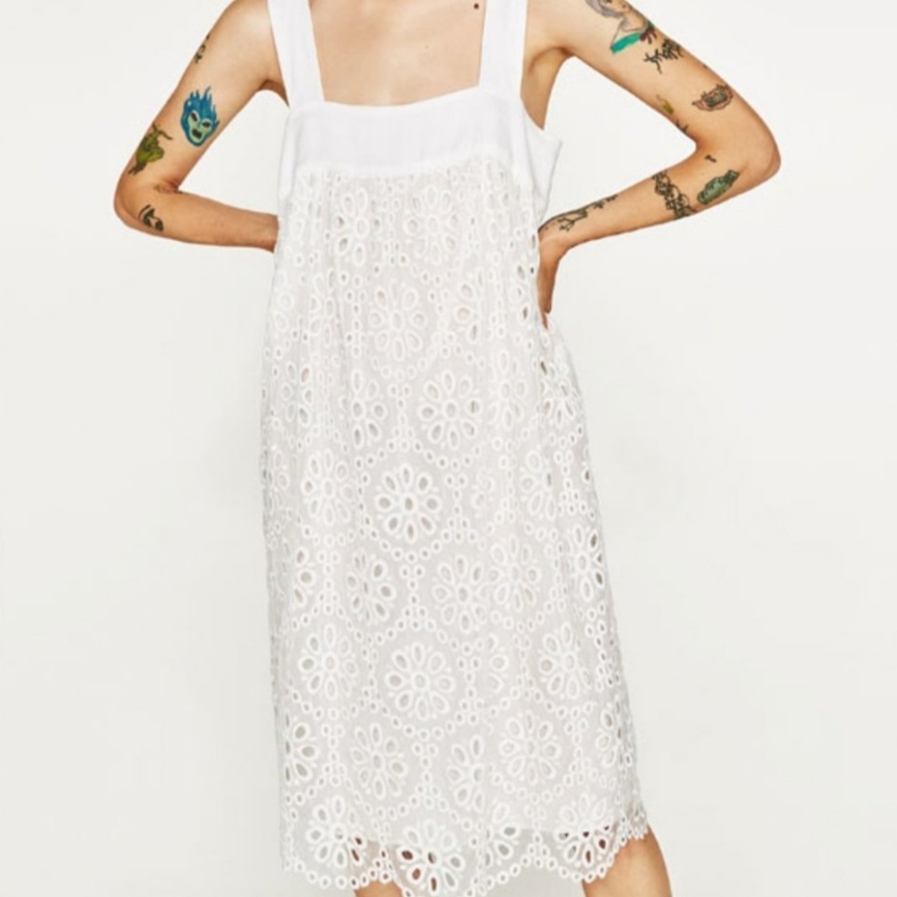 Zara Broderie Anglaise Summer Dress